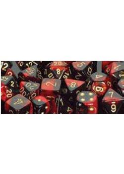 DICE D6: CHX26633 Gemini 16mm Black Red Gold Black (12)