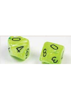 DICE D6: CHX27630 Vortex 16mm Bright Green Black (12)