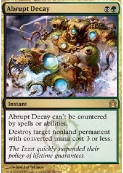 Abrupt Decay