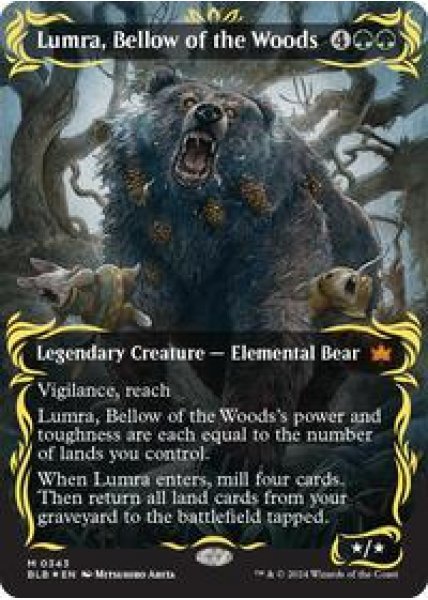 Lumra, Bellow of the Woods (Borderless) (Raised Foil) Foil