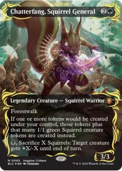 Chatterfang, Squirrel General (Borderless) (Raised Foil) Foil