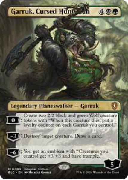 Garruk, Cursed Huntsman (Borderless) Foil