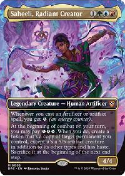 Saheeli, Radiant Creator (Borderless) - Foil