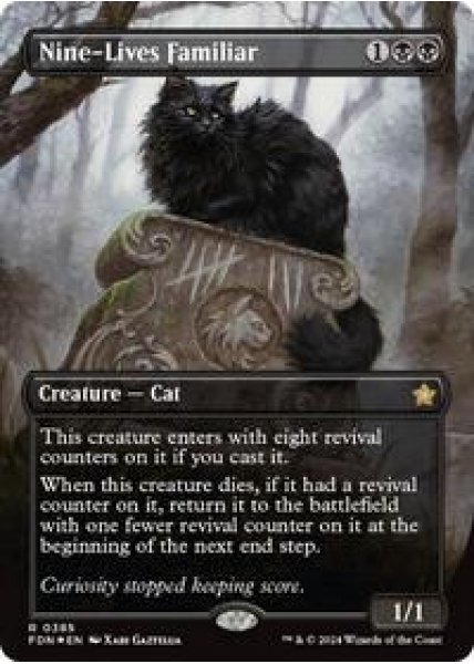 Nine-Lives Familiar (Borderless) (Mana Foil) -