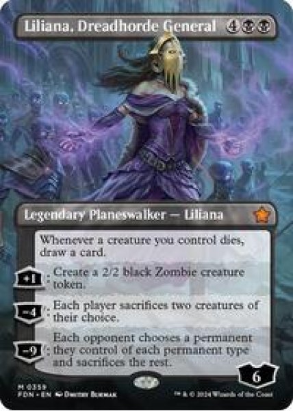 Liliana, Dreadhorde General (Borderless) - Foil