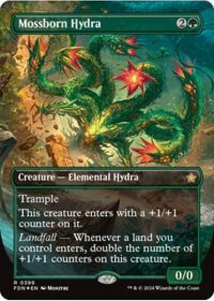 Mossborn Hydra (Borderless) (Mana Foil) -