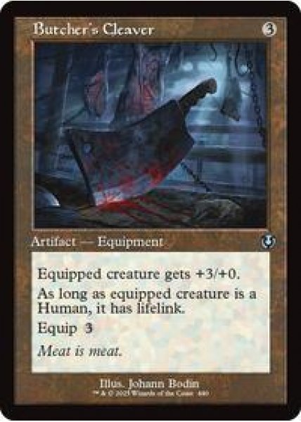 Butcher's Cleaver (Retro Frame) - Foil