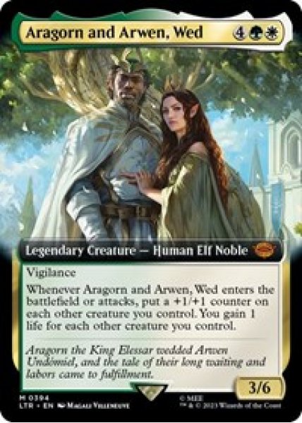 Aragorn and Arwen, Wed (Extended Art) - Foil