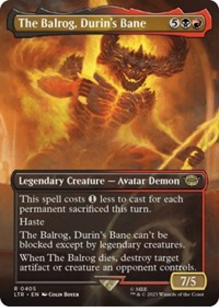 The Balrog, Durin's Bane (Borderless) - Foil