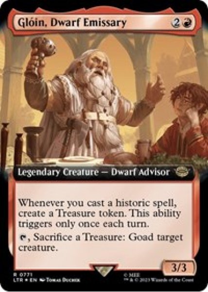 Gloin, Dwarf Emissary (Extended Art) (Surge Foil) Foil