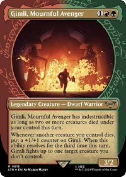 Gimli, Mournful Avenger (Showcase) (Surge Foil) Foil