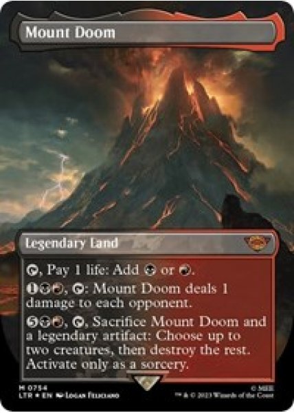 Mount Doom (Borderless) (Surge Foil) Foil