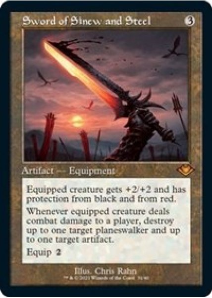 Sword of Sinew and Steel (Retro Frame) - Foil