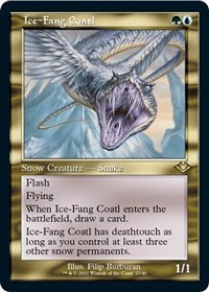 Ice-Fang Coatl (Retro Frame) (Foil Etched) - Foil