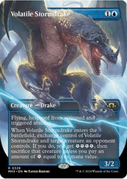 Volatile Stormdrake (Borderless) Foil