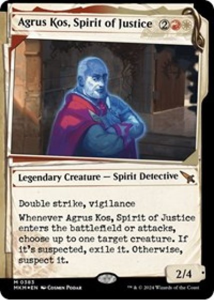 Agrus Kos, Spirit of Justice (Showcase) (Invisible Ink) Foil