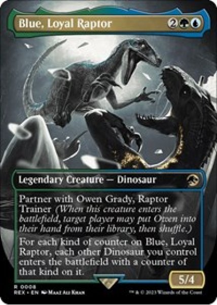 Blue, Loyal Raptor (Borderless) Foil