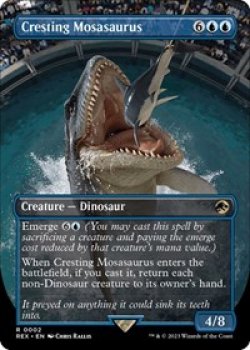 Cresting Mosasaurus (Borderless)