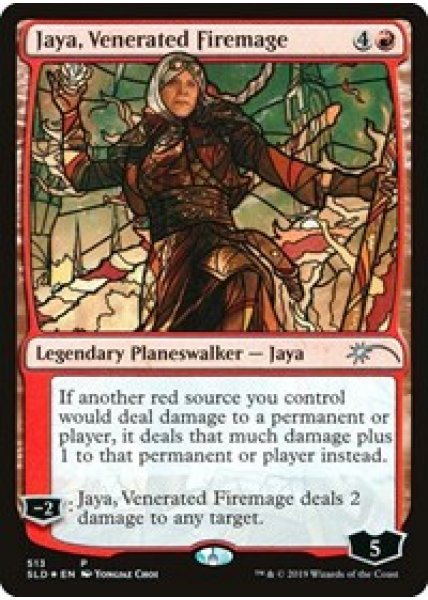 Jaya, Venerated Firemage (Stained Glass) - Foil