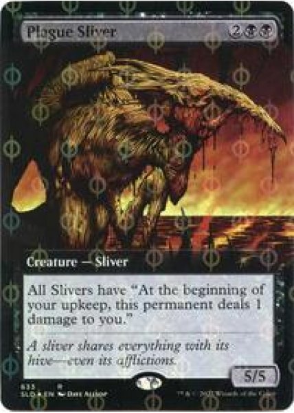 Plague Sliver (Extended Art) (Step-and-Compleat Foil) Foil