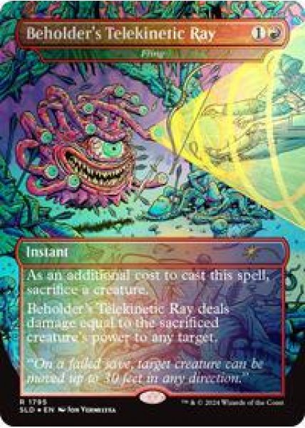 Beholder's Telekinetic Ray - Fling (Rainbow Foil) Foil