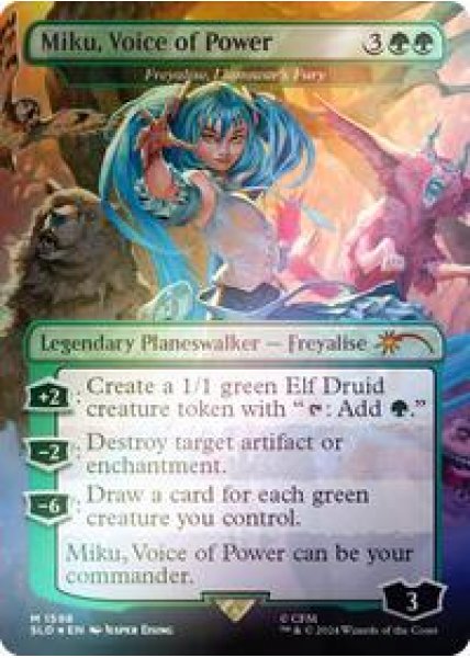 Miku, Voice of Power - Freyalise, Llanowar's Fury (Rainbow Foil) Foil