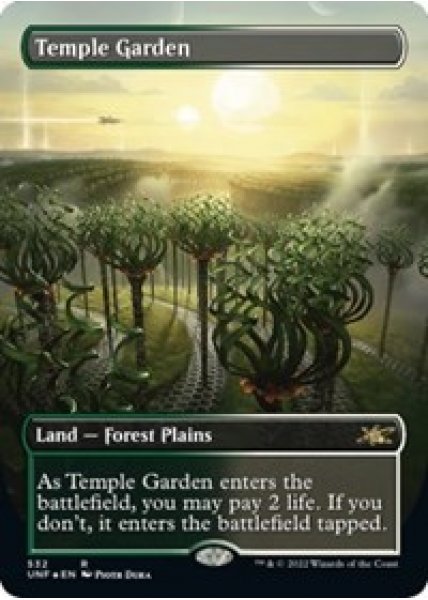 Temple Garden (Borderless) (Galaxy Foil) - Foil