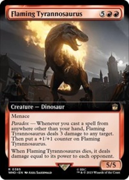 Flaming Tyrannosaurus (Extended Art)