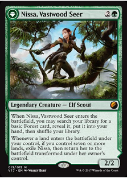 Nissa, Vastwood Seer // Nissa, Sage Animist - Foil