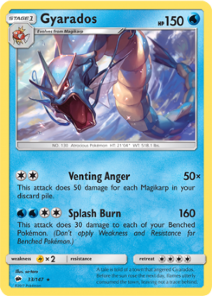 Gyarados 33/147 - Reverse Holo