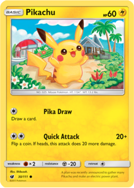 Pikachu 30/111 - Reverse Holo