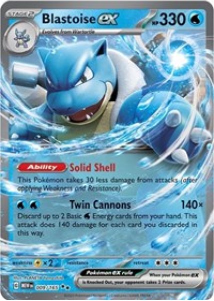 Blastoise ex - 009/165 - Holofoil