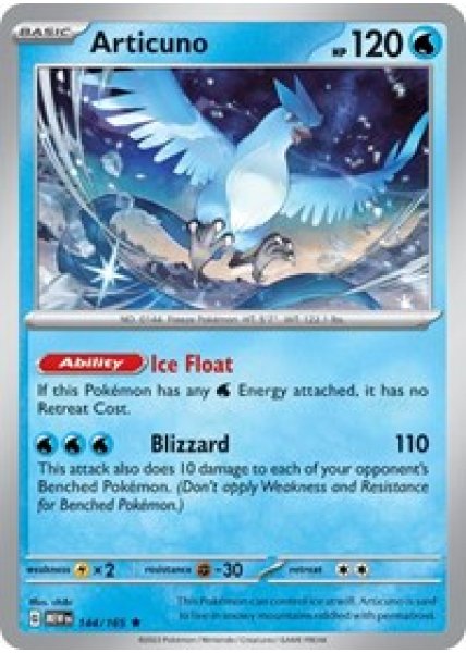 Articuno 144/165 - Holofoil