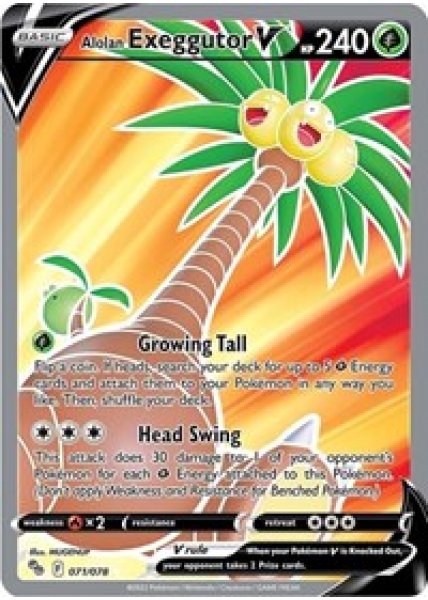 Alolan Exeggutor V  071/078 - Holo