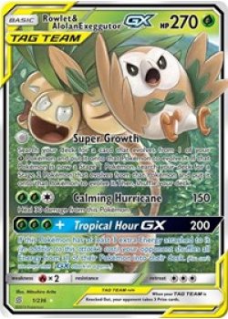 Rowlet & Alolan Exeggutor GX 1/236 - Holo