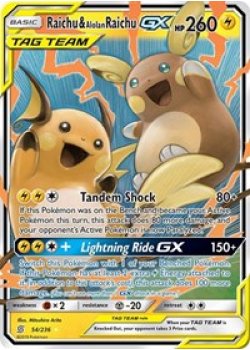 Raichu & Alolan Raichu GX 54/236 - Holo