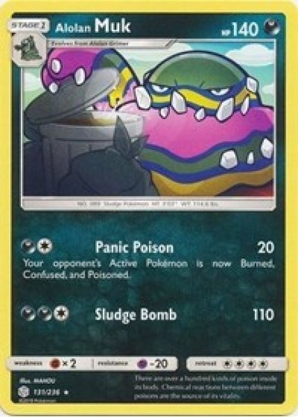 Alolan Muk 131/236/ - Reverse Holo