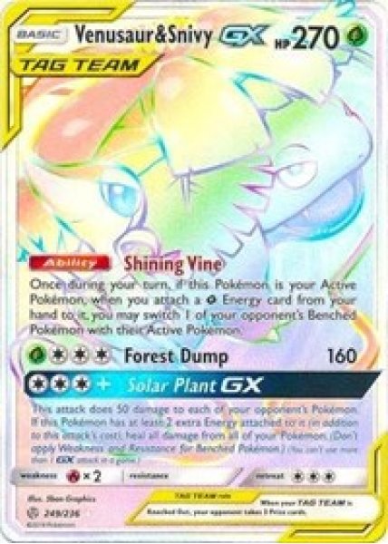 Venusaur & Snivy GX  249/236 - Holo