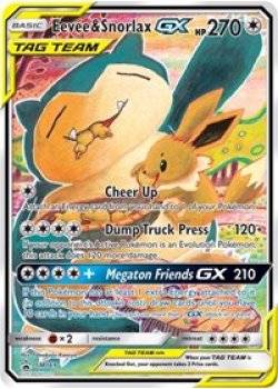 Eevee & Snorlax GX - Holo