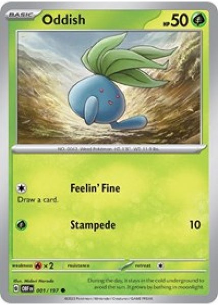 Oddish 001/197 Reverse Holo