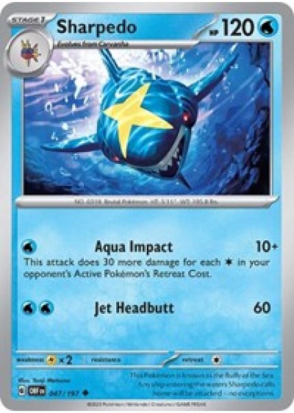 Sharpedo 047/197 Reverse Holo