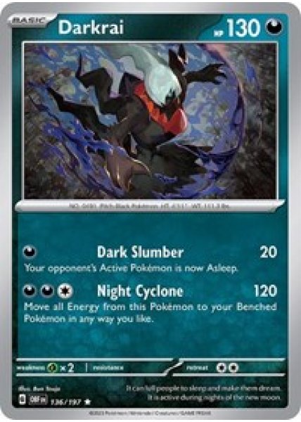 Darkrai 136/197 Reverse Holo