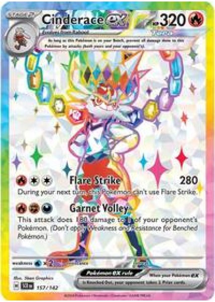 Cinderace ex - 157/142 - Holofoil