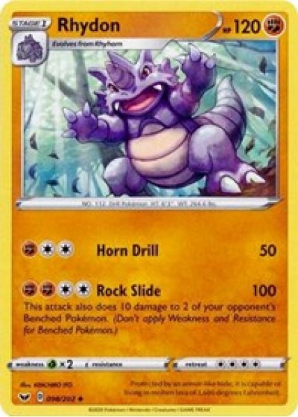 Rhydon 098/202 - Reverse Holo