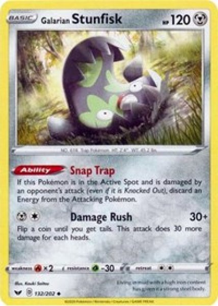 Galarian Stunfisk 132/202 - Reverse Holo