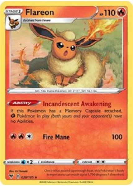 Flareon 026/185 - Reverse Holo