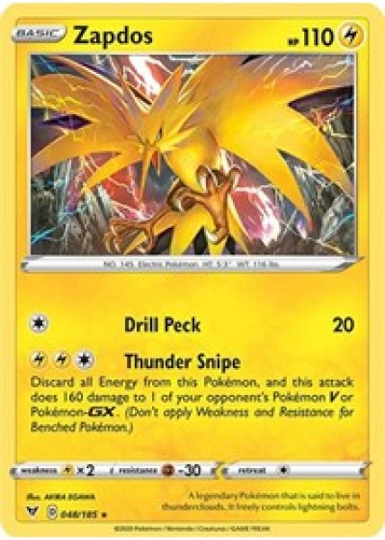 Zapdos 048/185 - Reverse Holo