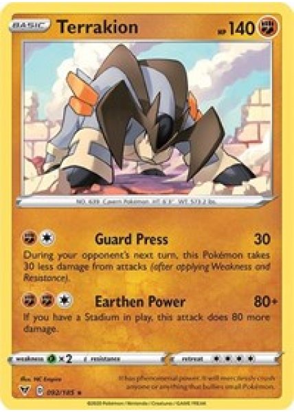 Terrakion 092/185 - Reverse Holo