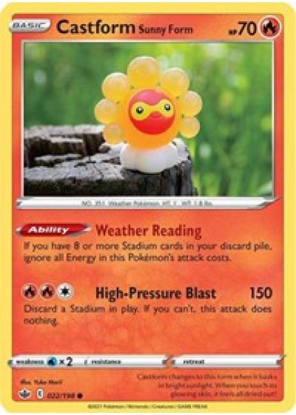 Castform Sunny Form 022/198 - Reverse Holo