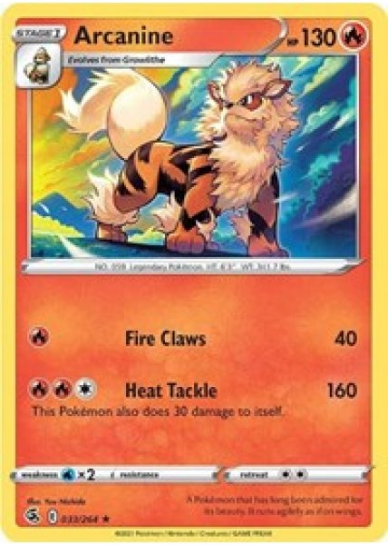 Arcanine 033/264 - Reverse Holo